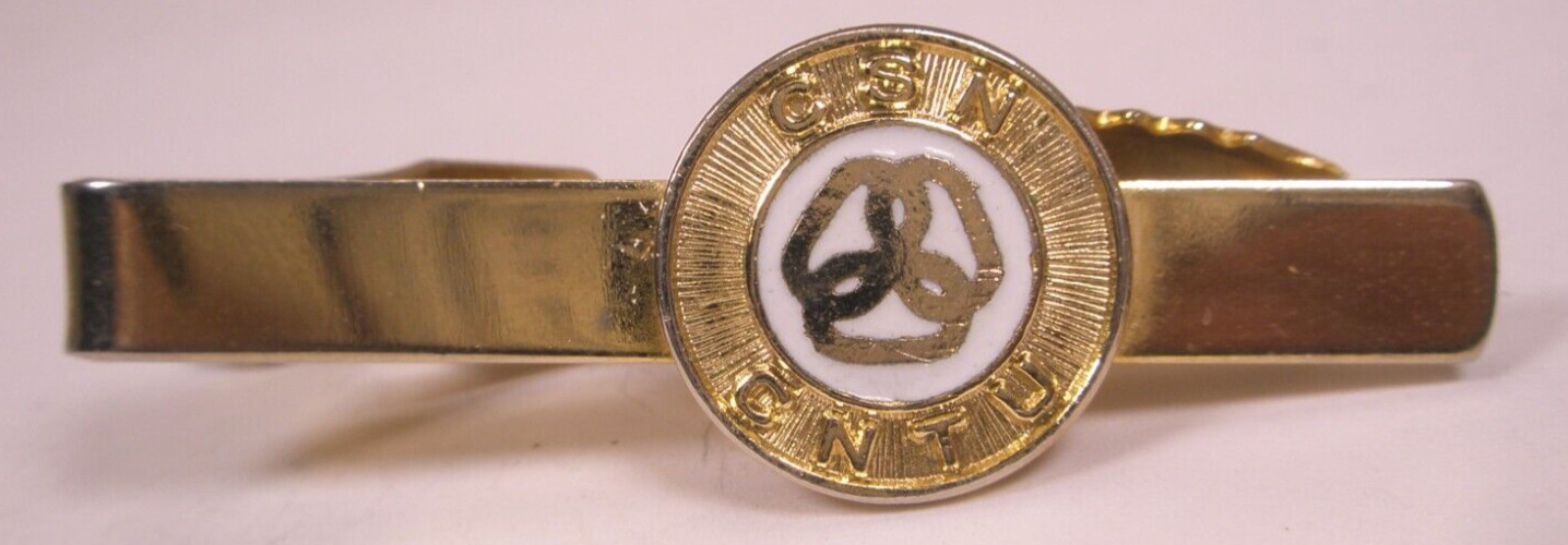 CSN CNTU Logo Vintage Tie Bar Clip university college edu