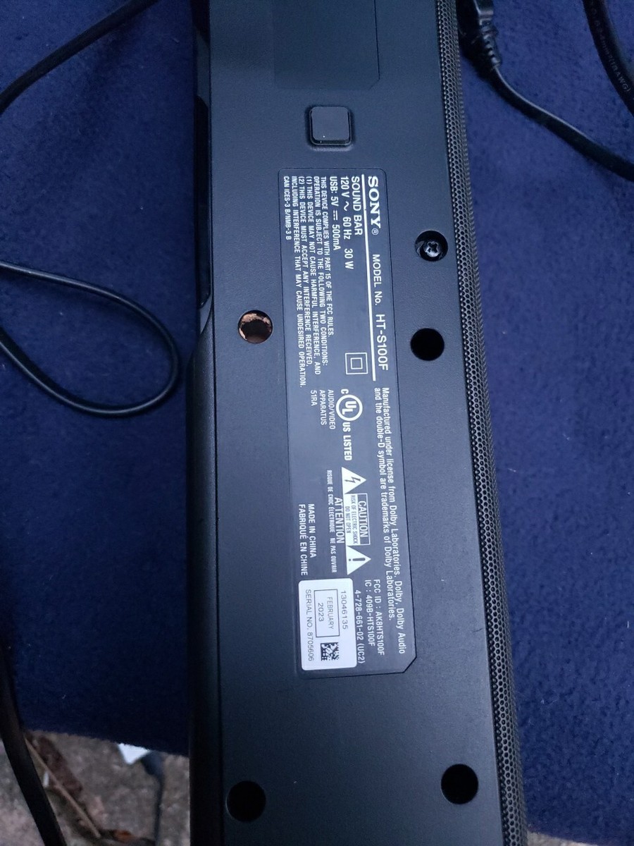 Sony HT-S100F 2.0ch Soundbar with Bluetooth HDMI Optical USB