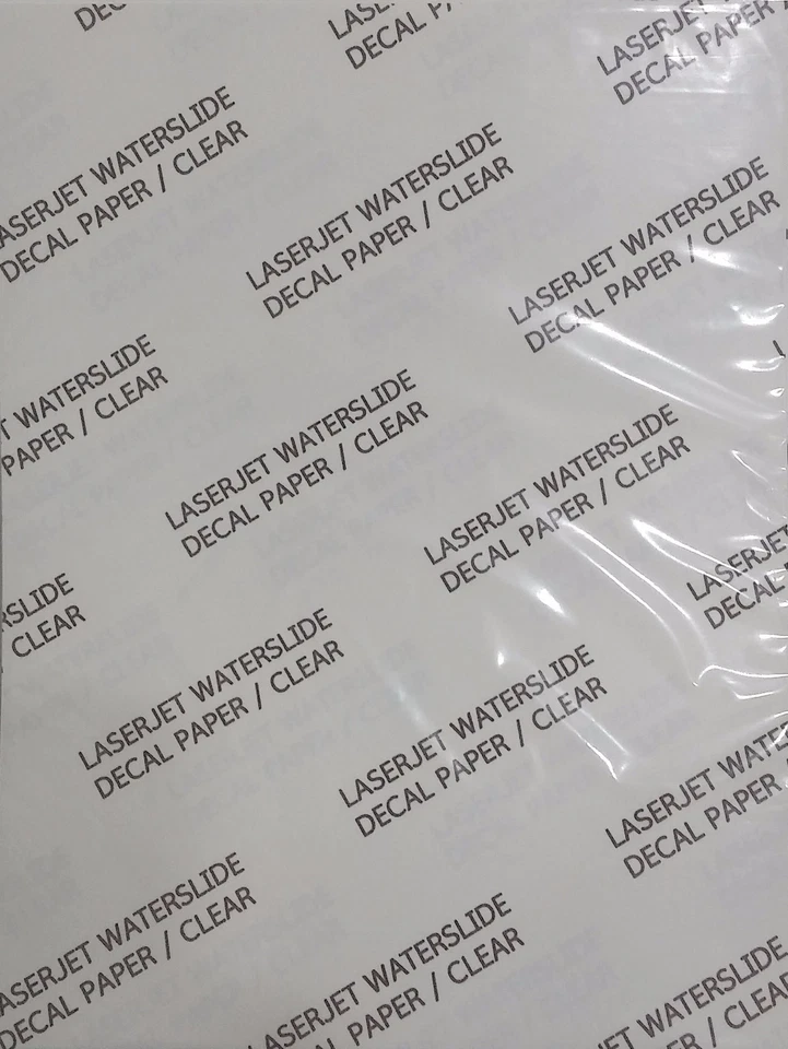 Waterslide Decal Paper CLEAR For LASER Printer 10 Sheets 8.5"X11" Letter Size #1 - Image 2 of 3