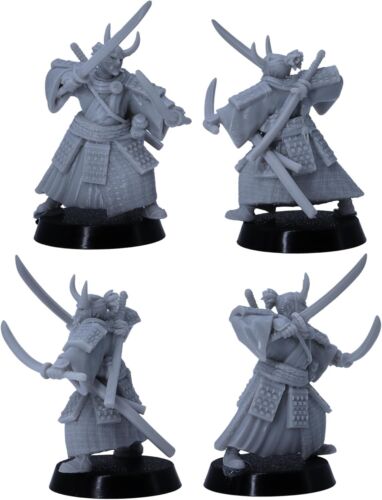 Samurai Giapponese Ronin x12 Set Miniature, Giochi di Guerra da Tavolo Nippon Starter Army - Foto 3 di 6
