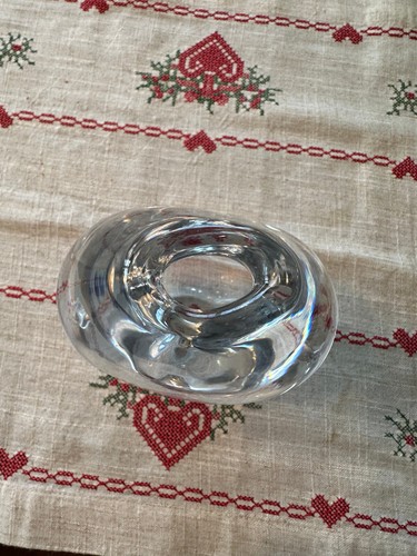 Solid Glass Teardrop Orrefors style vase - Picture 3 of 5