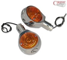 Universal Chrome 7/8'' Handlebar Bar-End Motorcycle Indicators