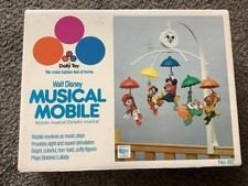 Vintage WONDERFUL WORLD OF DISNEY MUSICAL MOBILE Dolly Toy Co. Working No.617-F