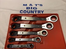 Blue Point 5pc 12pt SAE 25° Offset Ratcheting Box Wrench Set 1/4"-7/8" RBYA605