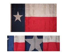 5x8 Embroidered Sewn State of Texas Nylon Flag 5'x8' Banner Clips
