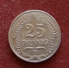 DEUTSCHES REICH: 1910 25 Pfennig Mz: D vz-ss, Jäger 18 Nickl RR vz-ss