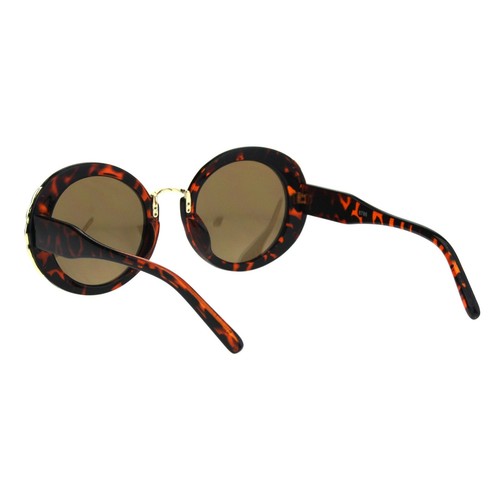 Damen Designer Style Sonnenbrille Rund Vintage Mode Sonnenbrillen UV 400 - Bild 20 von 25