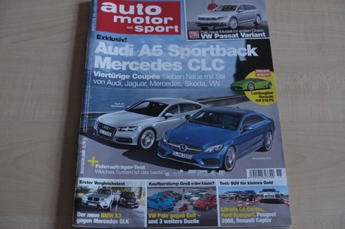 3) Auto Motor Sport 15/2014 - Renault Captur dCi Dyna - Mercedes CLS 400 mit 33