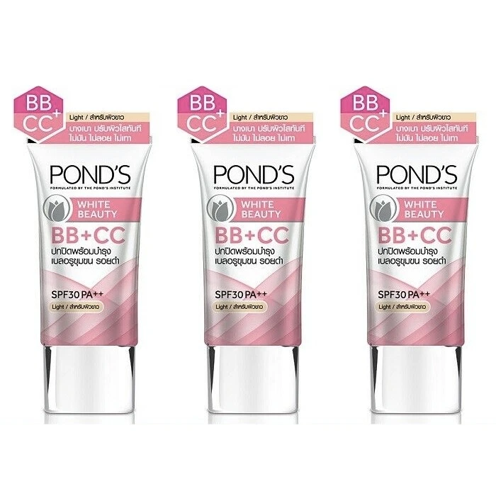 12x5g Pond's White Beauty BB CC Cream SPF 30 PA Light Bright Wrinkle Spots Cover - Image 3 of 4