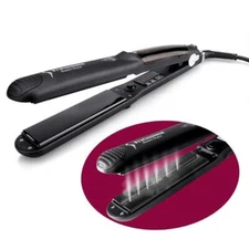 Professional Argan Oil Vapor Ceramic Flat Iron Steam Styler Hair Straightener