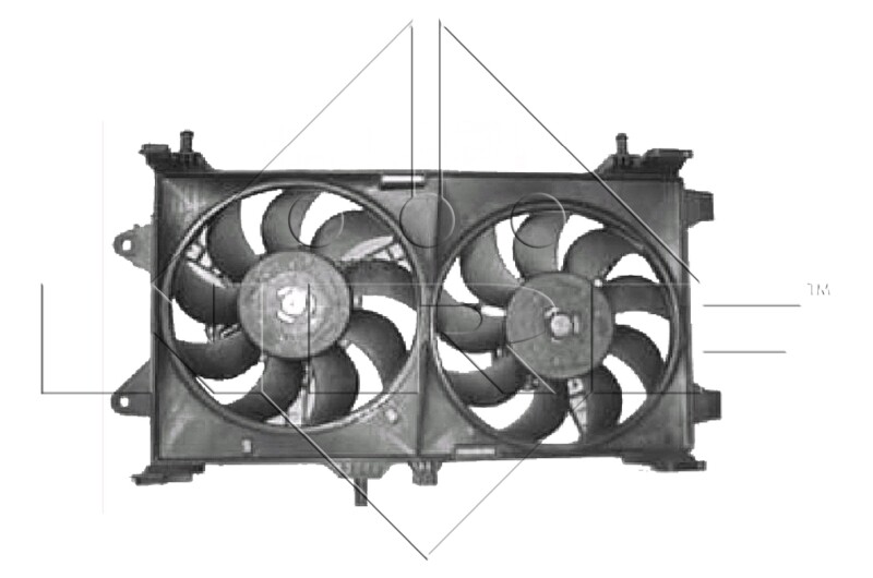 NRF 47802 Fan, radiator for FIAT