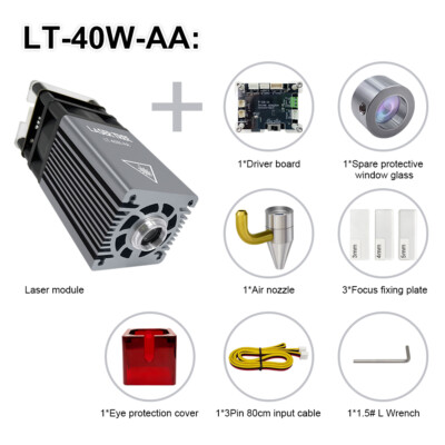 5W LaserModulKopf 450nm blaues Licht TTL PWM für Laser Gravier Holz Schneiden