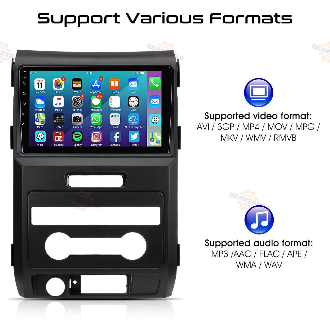 For Ford F150 2009-2012 Apple Carplay Android 13 Car Stereo Radio WiFi GPS /Kit