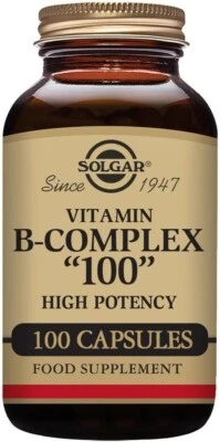 Solgar Vitamin B-Complex Extra High Potency Vegetable tablets- 100 tablets