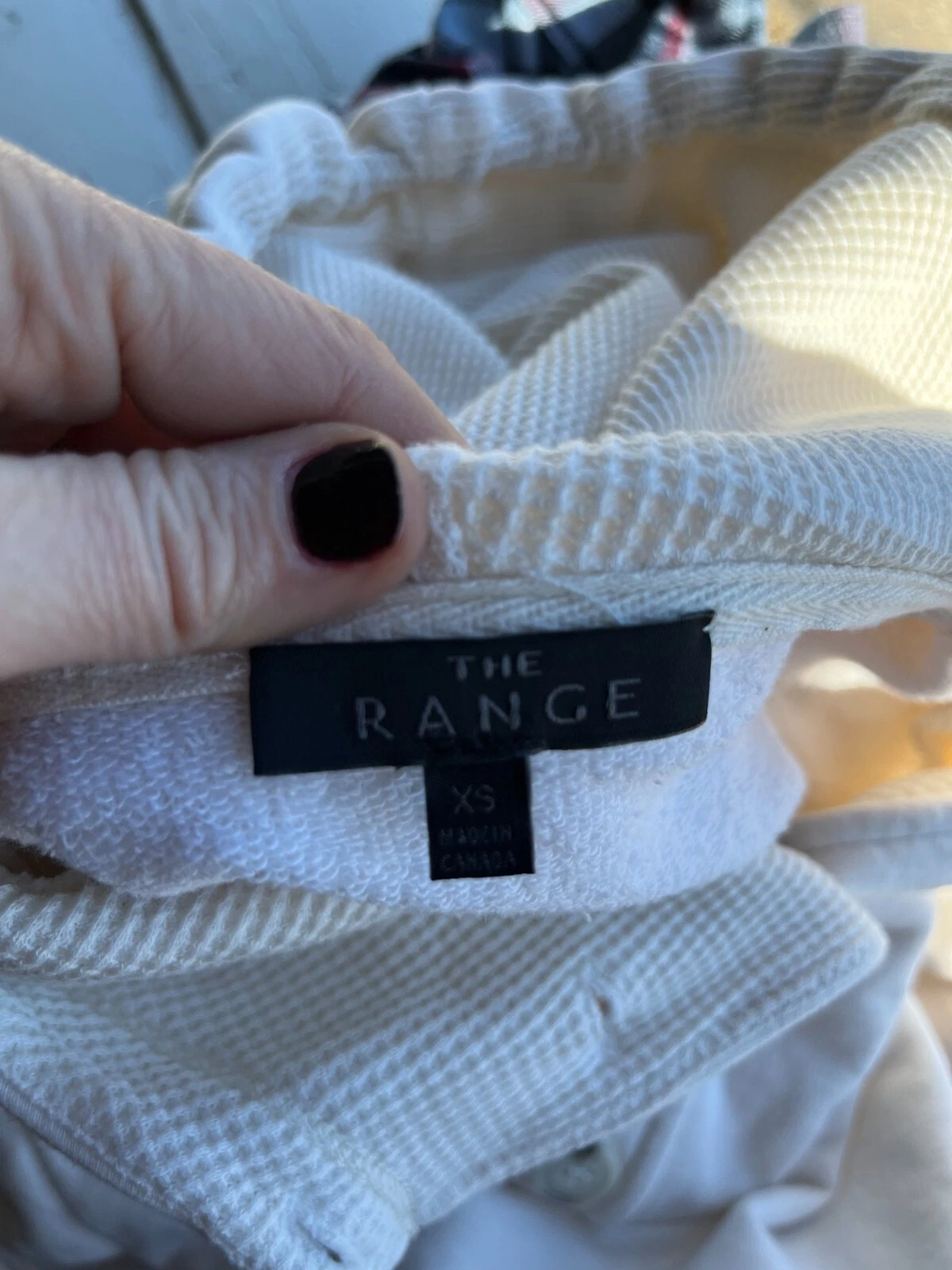 OFF WHITE Felpa anteriore con bottoni The Range avorio taglia XS cotone