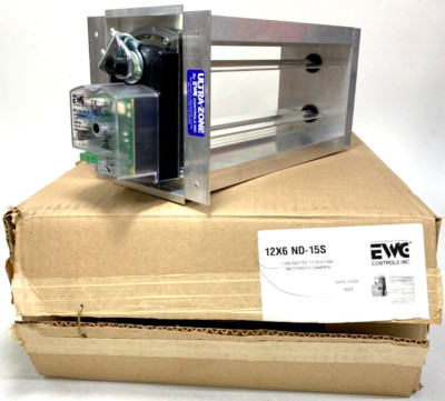 EWC Controls Ultra Zone 12x6 ND-15S Motorized Damper MA-15s 24V Power Open/Close