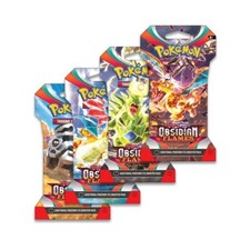 POKEMON OBSIDIAN FLAMES SLEEVED BLISTER 144 PACK CASE BLOWOUT CARDS