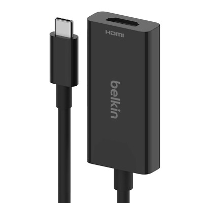 Belkin USB Type C to HDMI 2.1 Adapter, Tethered 4.33in Cable