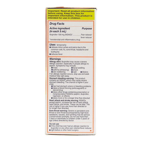 Motrin Children's Ibuprofen Oral Suspension Original Berry Flavor - 4 oz, Pack - Picture 5 of 5