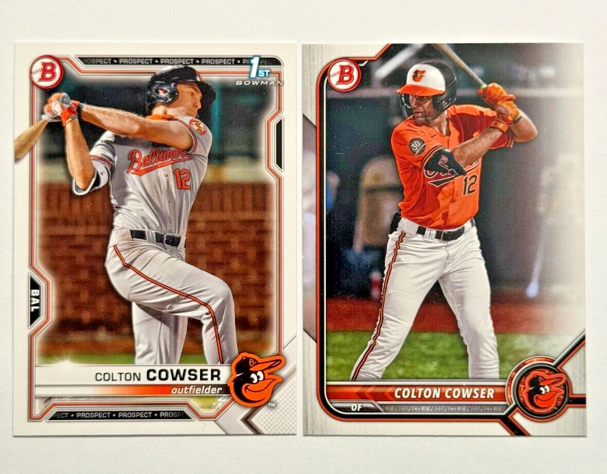 2022 Bowman Draft - 1st Edition #BD149 & #BD166 - Colton Cowser - Lot of 2