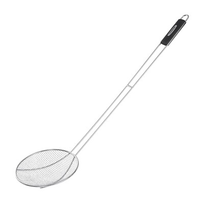 CreoleFeast Stainless Steel Strainer Wire Skimmer Mesh Scoop Crawfish Long Ladle