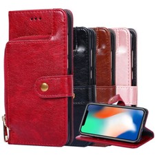 For OPPO Genuine Leather Case F1S F9 F11 F17 F19 F21 A9 A72 A74 A96 Card Pocket