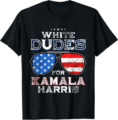 White Dudes For Kamala Harris Vote Kamala For President 2024 T-Shirt
