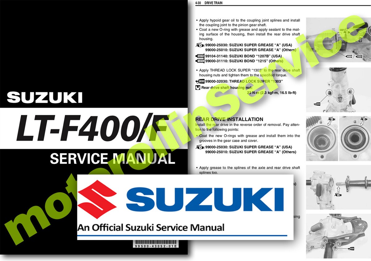 Suzuki LT-F400 Quad Runner Eiger Workshop Service Manual 2002 2003 