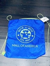 MALL OF A Build A Bear Workshop BABW Blue Green Drawstring Bag Backpack Carrier
