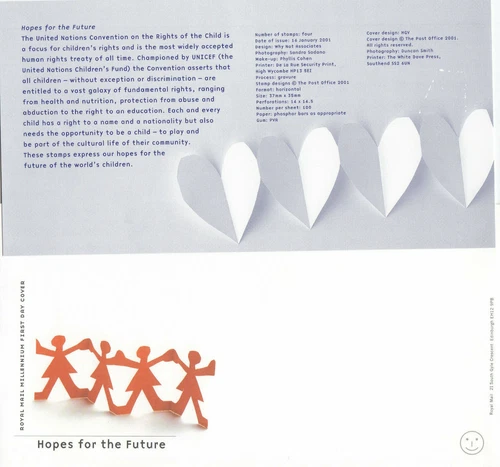 Hopes for the Future GB FDC Blank Envelope (no stamps) (b) 2001 (68181)
