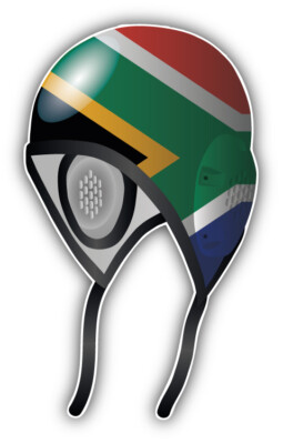 South Africa Flag Water Polo Cap Car Bumper Sticker Decal