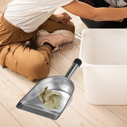 Stainless Steel Dustpan Office Dad Household Dustpans with Handle - 第 3/12 張圖片