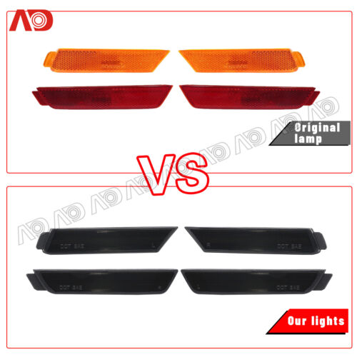 Smoked LED Side Marker Light For Chevy Camaro 2010-2015 Amber Red Front Rear 4x - Picture 8 of 12