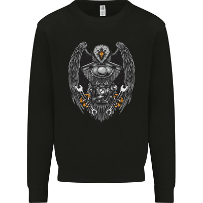 Eagle Engine Motorcycles Motorrad Biker Kinder Sweatshirt Pullover
