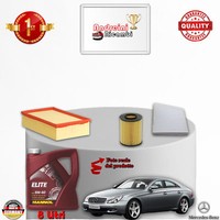 Inspektionskit Filter + ÖL Mercedes Cls 350 C219 200KW 272CV Von 2005-> 2010