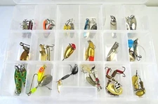 Vtg Fishing Lures Lot Collection 35+ pcs metal mixed lure lot freshwater lures