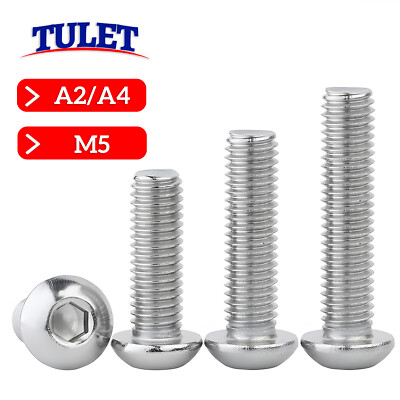 M5 ISO 7380 Edelstahl A2 A4 Linsenkopfschrauben Innensechskant Linsenkopf M5x