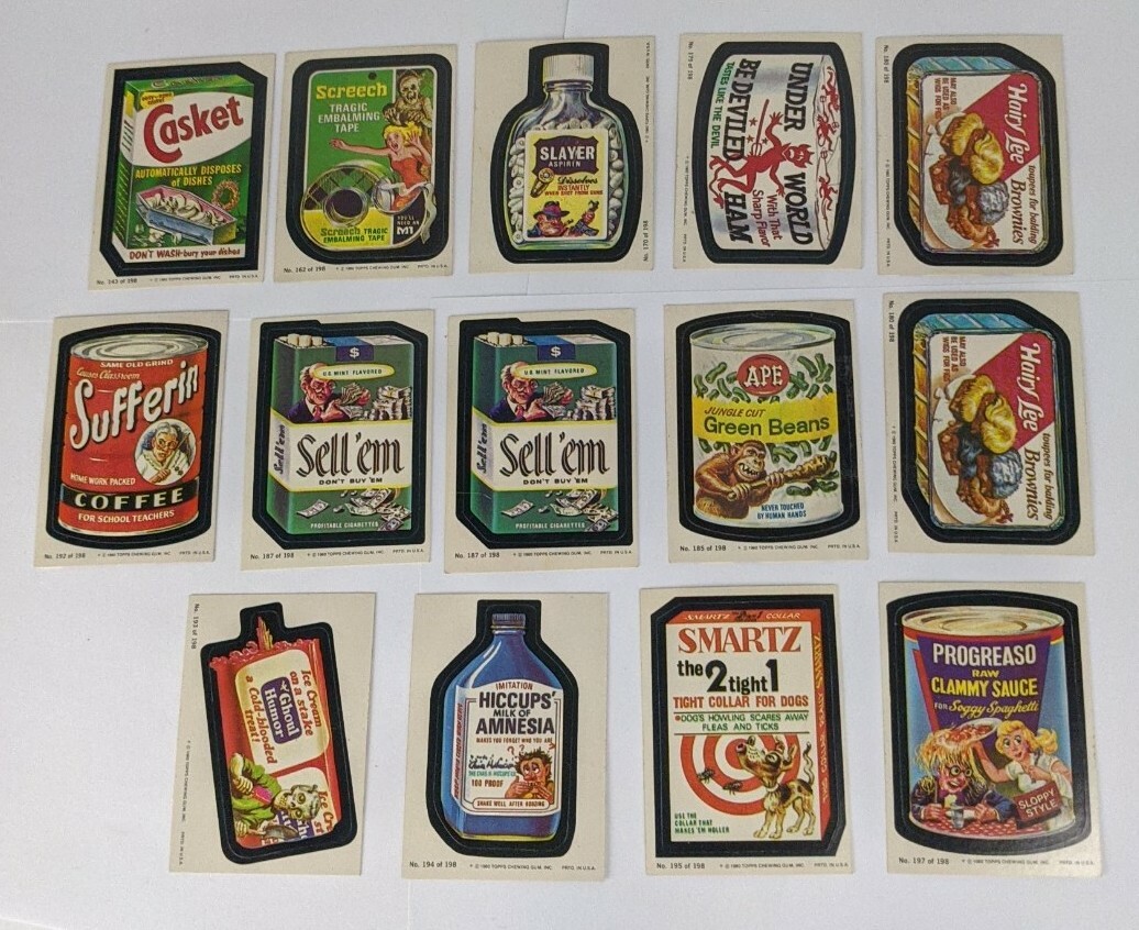 14x 1980 Topps Wacky Packages Series 3 Casket Card Lot | eBay