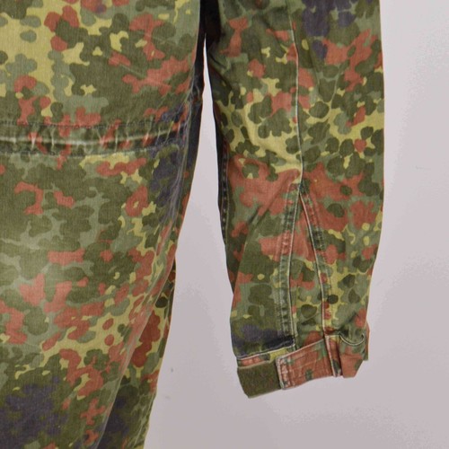 German Bundeswehr Flecktarn Camo Military Parka Jacket GR12 L Tall Hood Woodland - Picture 14 of 16