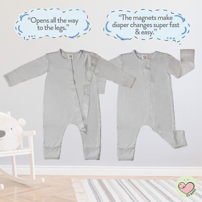 EZ Baby Baby Boy & Girl Jump Suit Pajama Magnetic Easy to Close 0   3 Months NWT