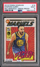 2019 Panini Donruss Stephen Curry Net Marvels Press Proof #18 PSA 9 MINT GOAT 🐐