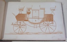 Selection of Drawings of Carriages c.1878. 55 plates of horse carriages. RARE