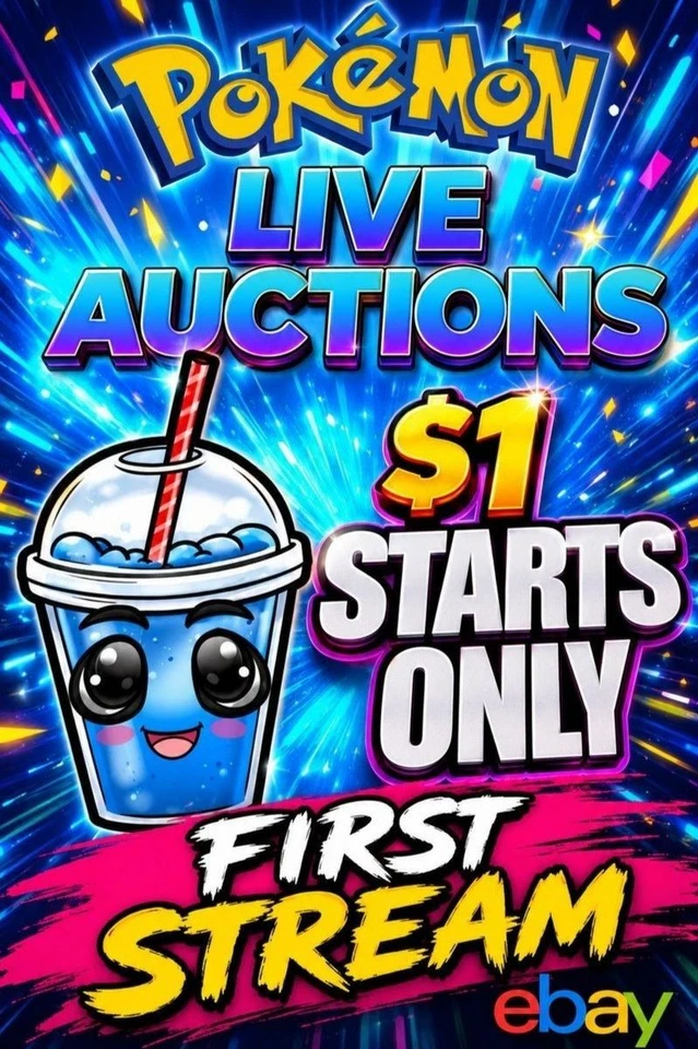 🔥 Smoothy Game Store's FIRST STREAM! $1 Pokemon Auctions ALL Stream 🔥
