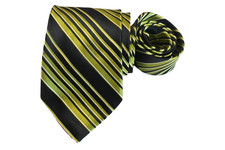 CITY OF LONDON MEN'S TIE GREEN/STRIPED Width: 3.75" Length: 60"