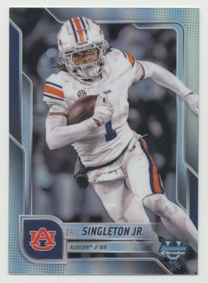 Eric Singleton Jr. 2025 Bowman Chrome University Refractor #186 Auburn Tigers