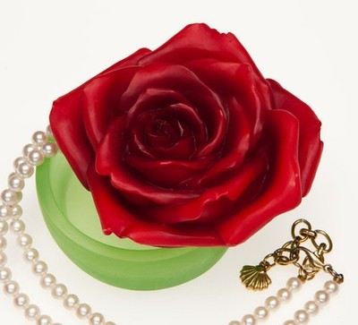 New Ibis and Orchid Red Rose Keepsake Trinket Box Necklace NOT Included