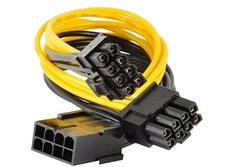 EN PROMO Câble Alimentation PCIe  GPU 8 Pin vers 2x  6 + 2 broches Longueur 17cm