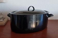 WMF "Silit-Stahl" hochwertiger Schmortopf*Bräter*Gans*Ente🍀Oval🍀Schwarz/Blau