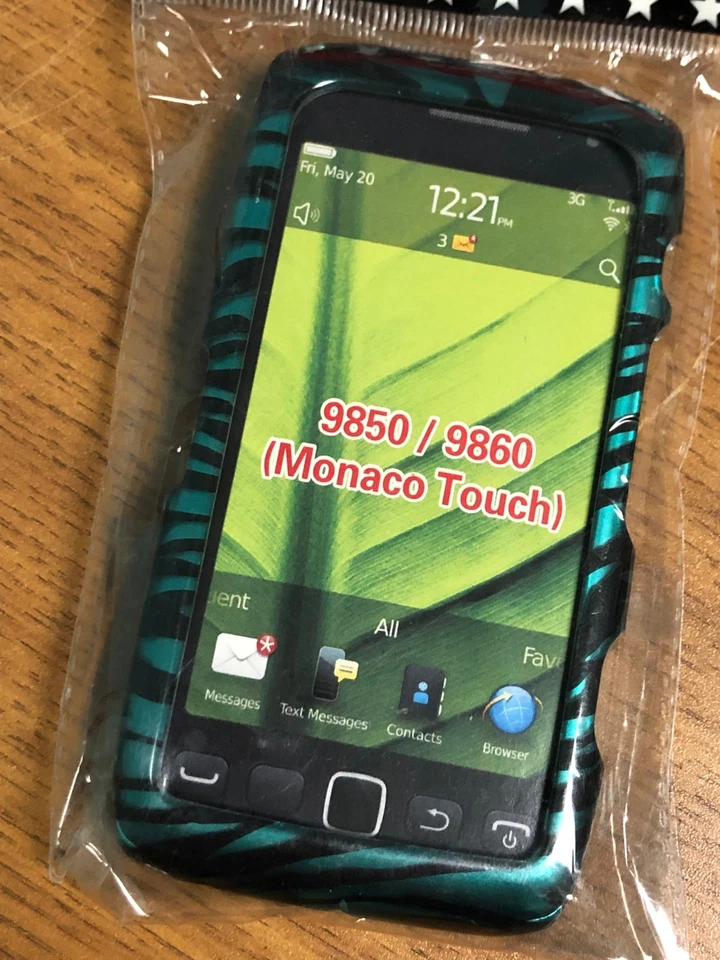 BLACKBERRY TOCH 9850/9860 MONACO TOUCH ESTILO ANOS 80 VERDE E PRETO ESTOJO RÍGIDO - Imagem 2 de 3