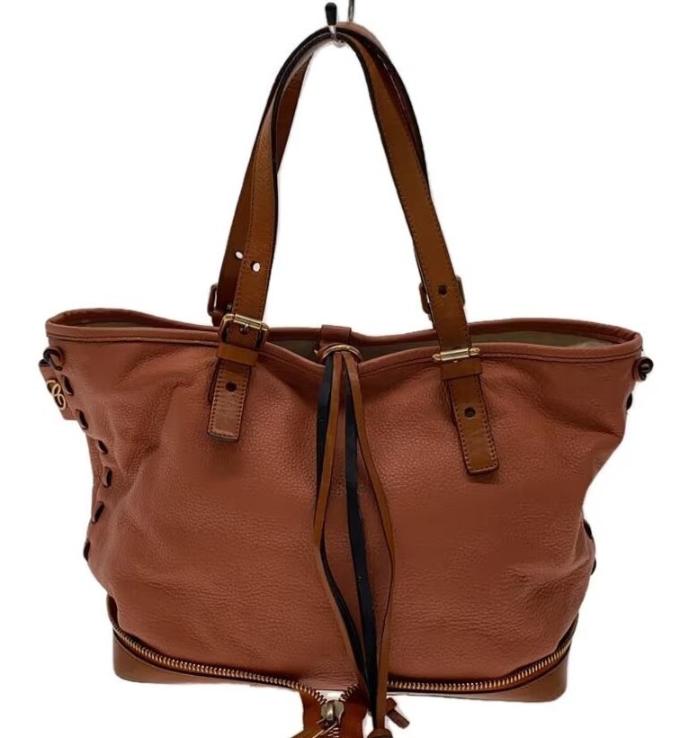 Borsa tote Chloe ELLEN, borsa a mano, pelle marrone